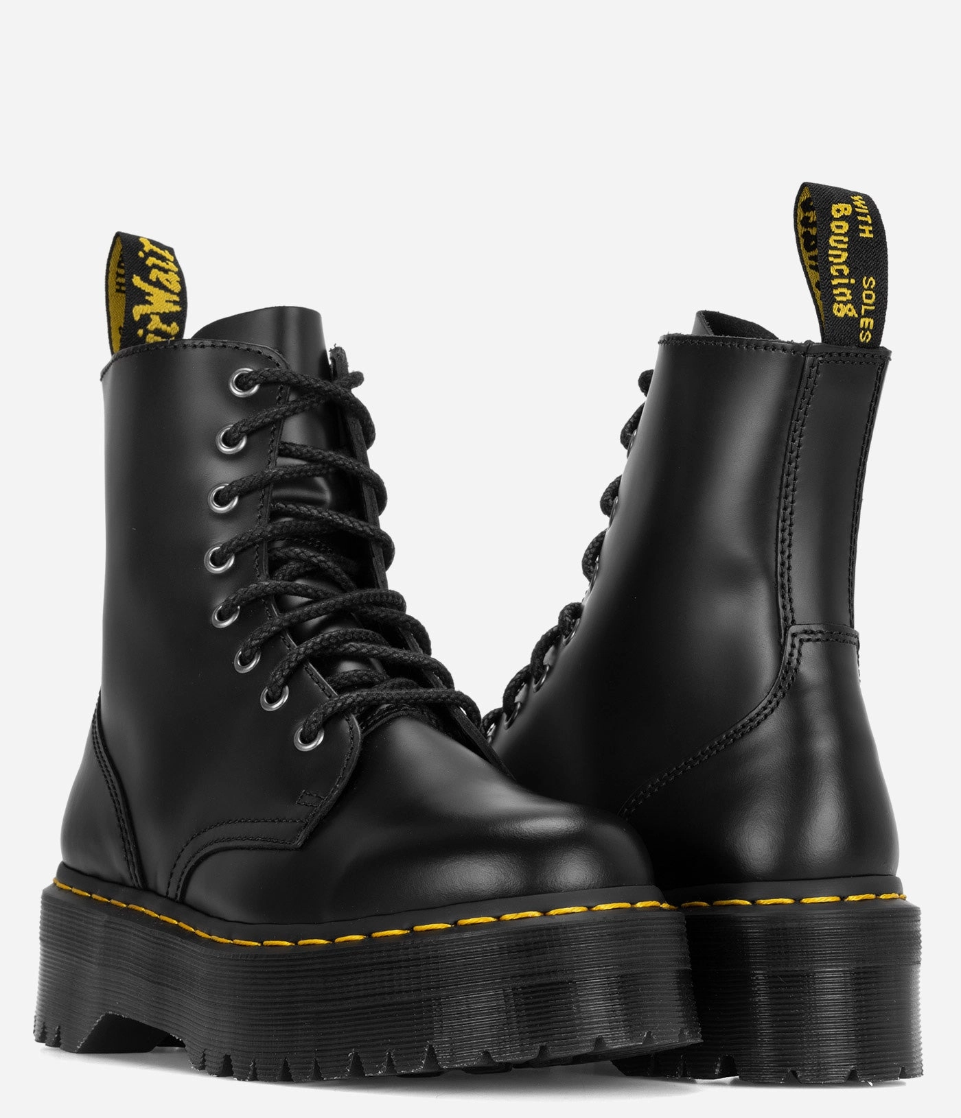 Dr. Martens Jadon Boot Smooth Leather Platforms - Women Bold Platform Boots