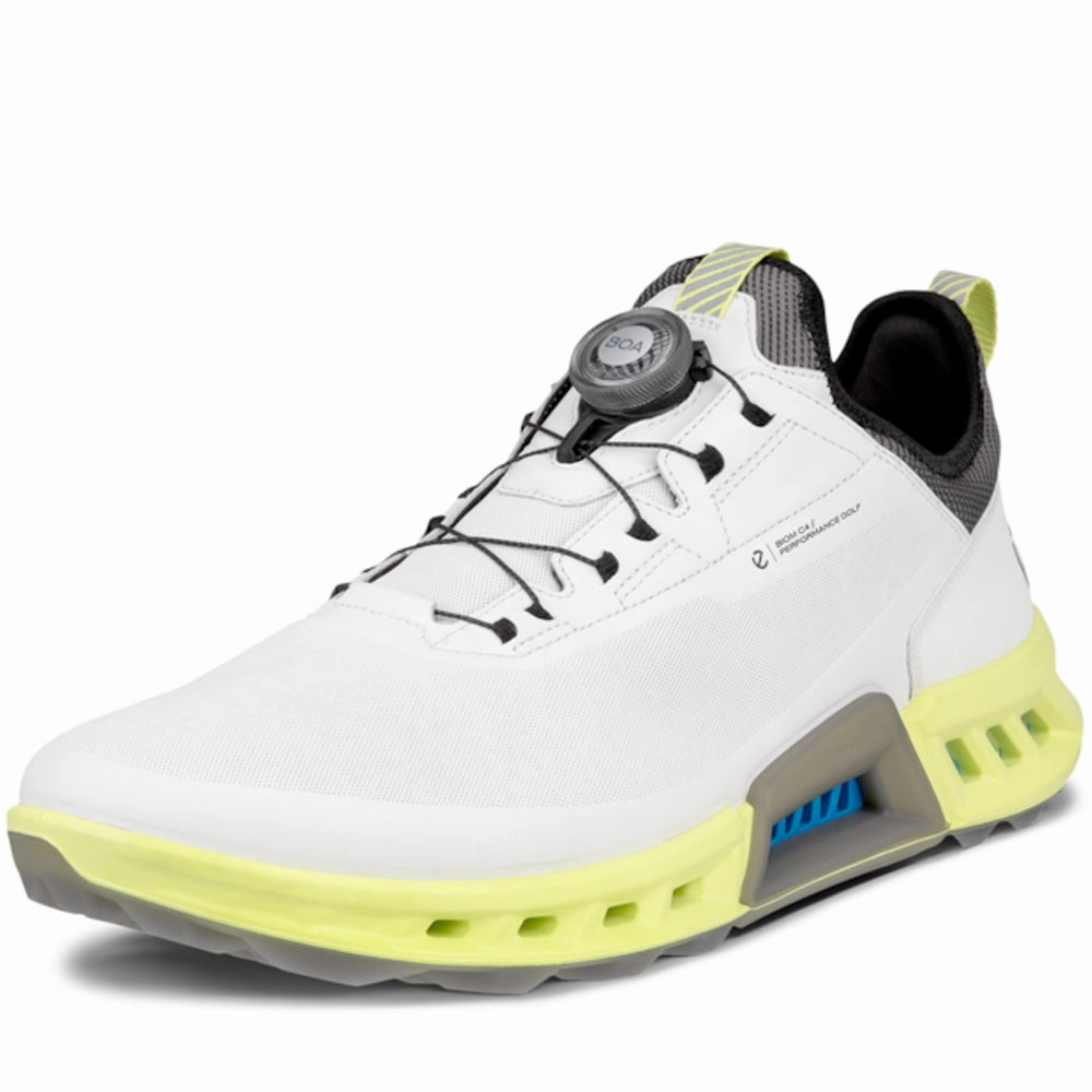 ECCO Biom C4 Gore-Tex BOA Spikeless Waterproof Shoes - White Golf Course Performance