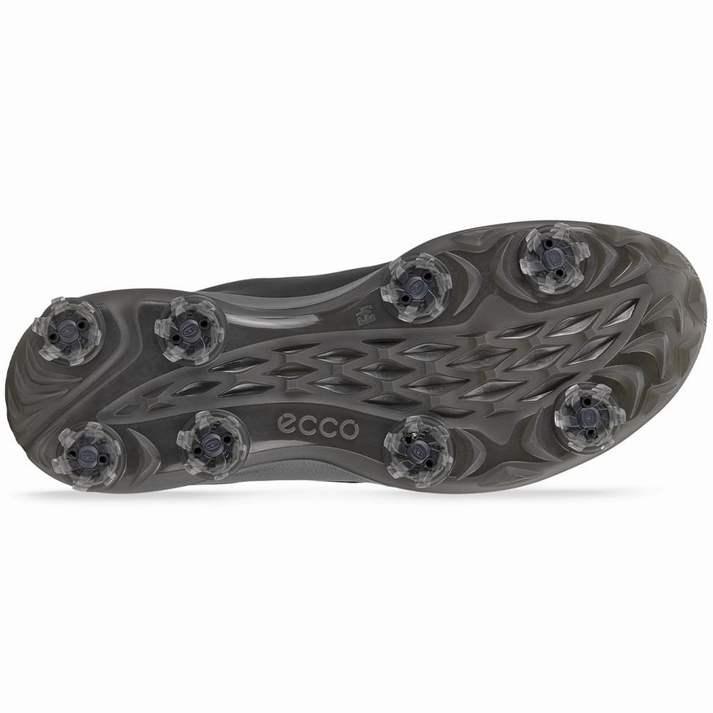 ECCO Biom Tour Gore-Tex Waterproof Spiked Shoes - Black Golf Course Performance