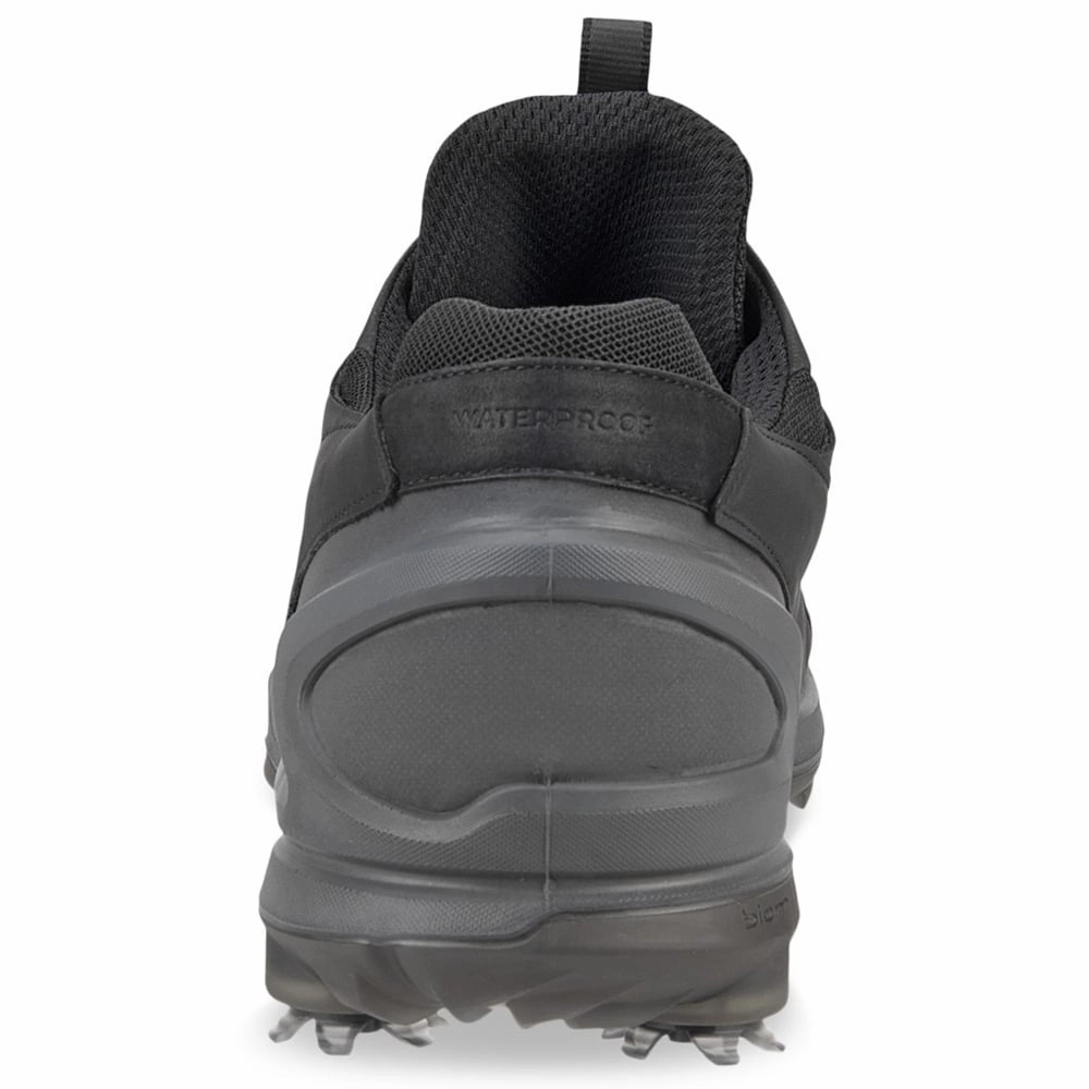ECCO Biom Tour Gore-Tex Waterproof Spiked Shoes - Black Golf Course Performance