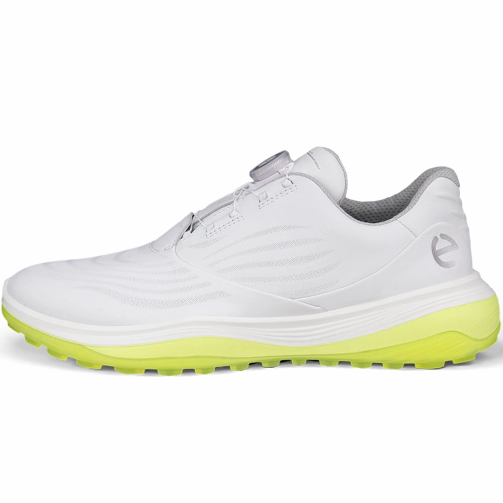 ECCO Golf Lt1 BOA Spikeless Waterproof Shoes - White Golf Course Performance