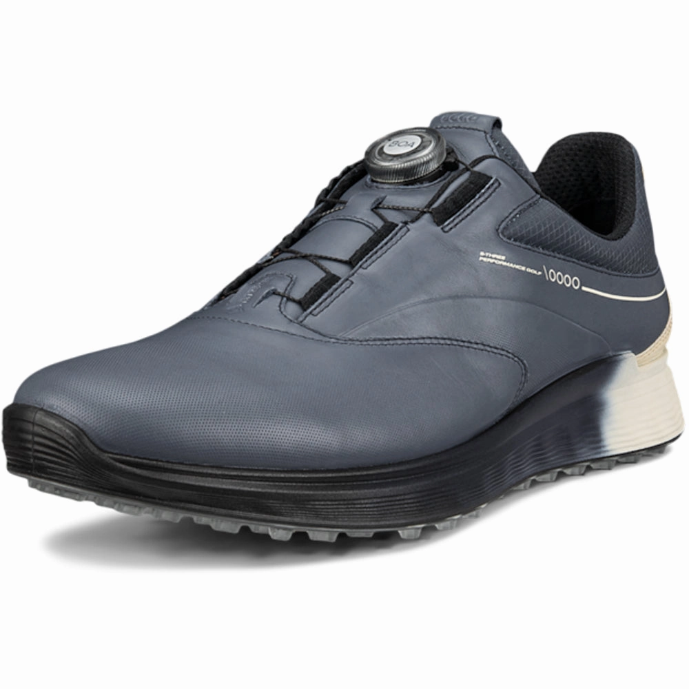ECCO Golf S-three Boa Spikeless Waterproof Shoes - Ombre/Sand Golf Course Performance