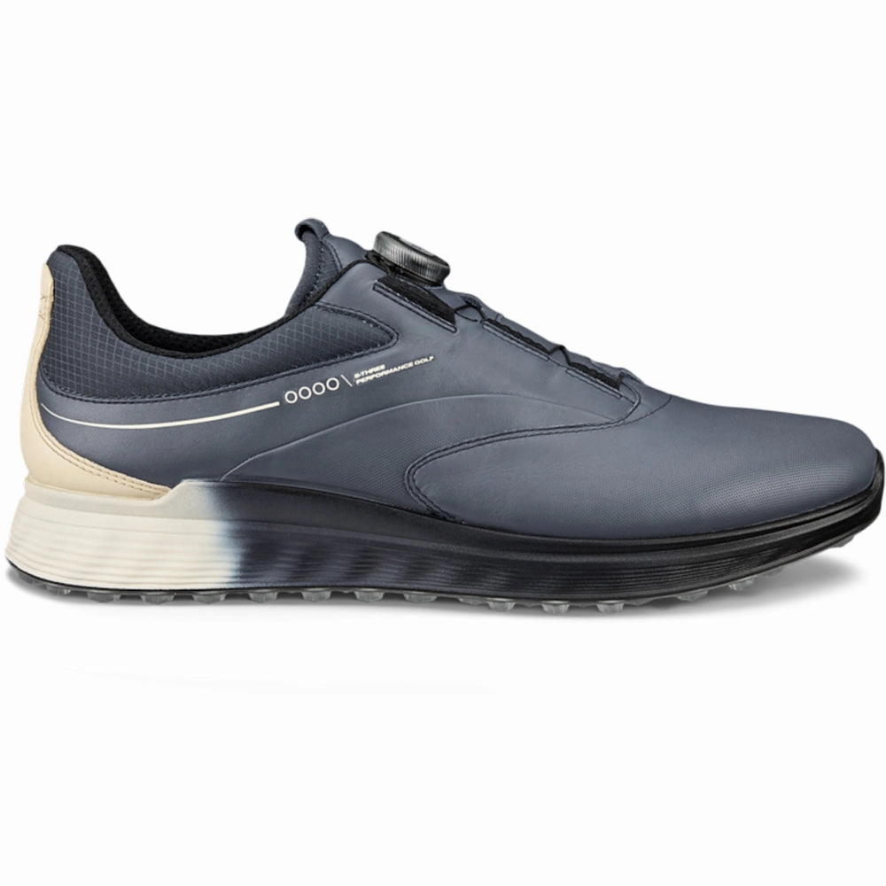 ECCO Golf S-three Boa Spikeless Waterproof Shoes - Ombre/Sand Ecco golf shoe options