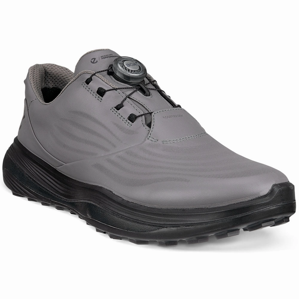 ECCO LT1 BOA Waterproof Spikeless Shoes - Steel Golf Course Performance