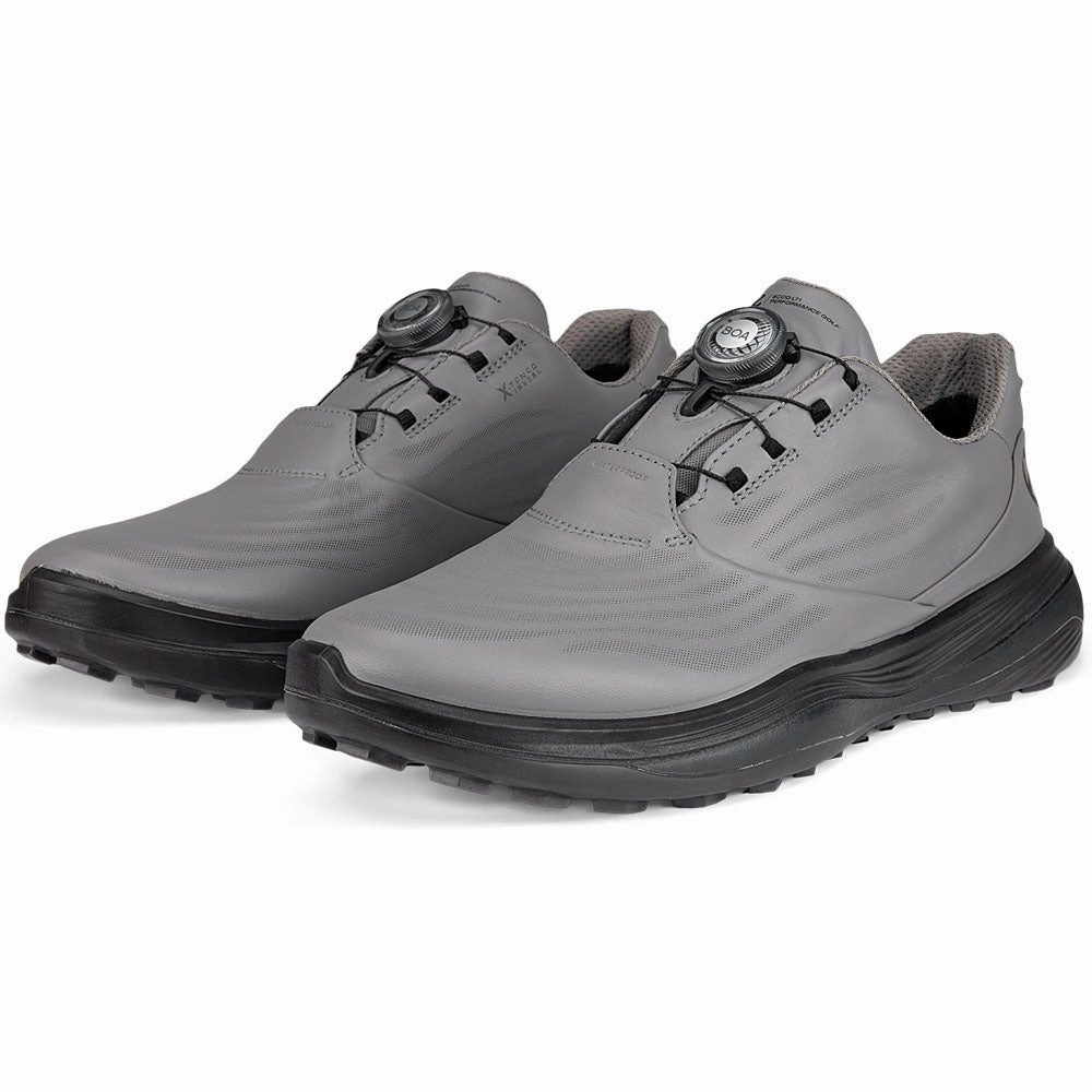 ECCO LT1 BOA Waterproof Spikeless Shoes - Steel Golf Course Performance