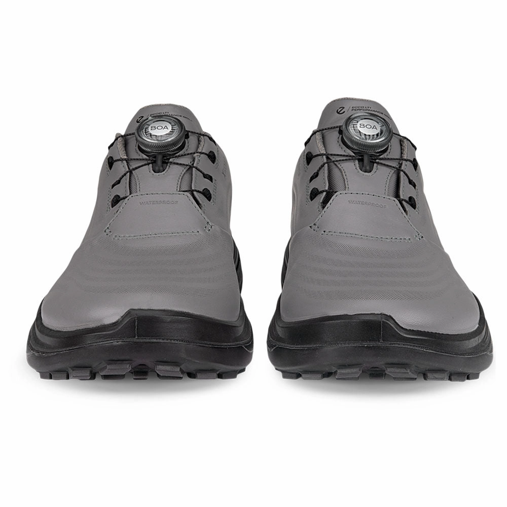 ECCO LT1 BOA Waterproof Spikeless Shoes - Steel Golf Course Performance