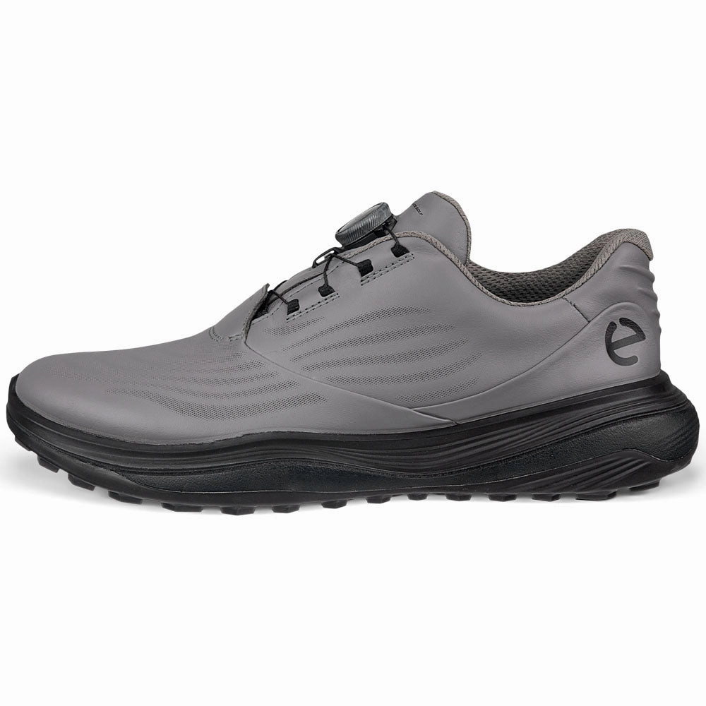 ECCO LT1 BOA Waterproof Spikeless Shoes - Steel Golf Course Performance