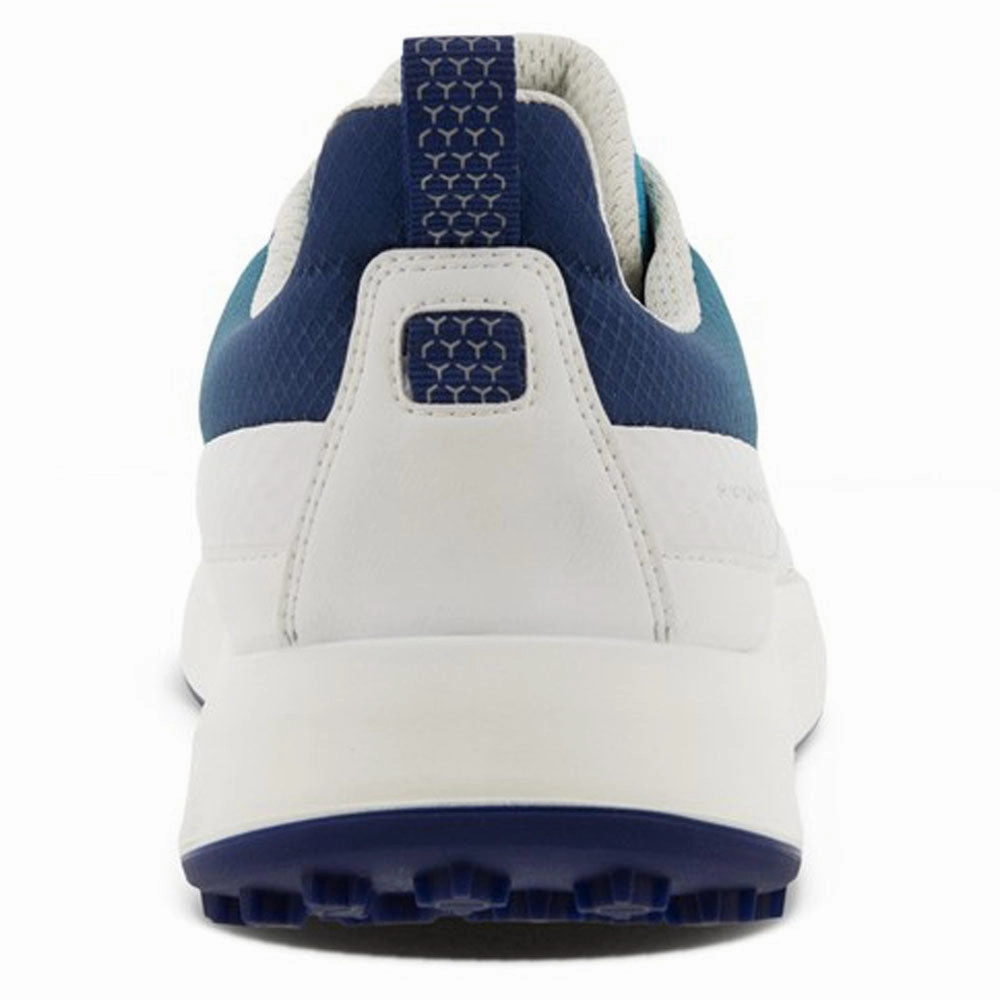 ECCO M Core Spikeless Shoes - White/White/Blue Depths/Caribbean Golf Course Performance