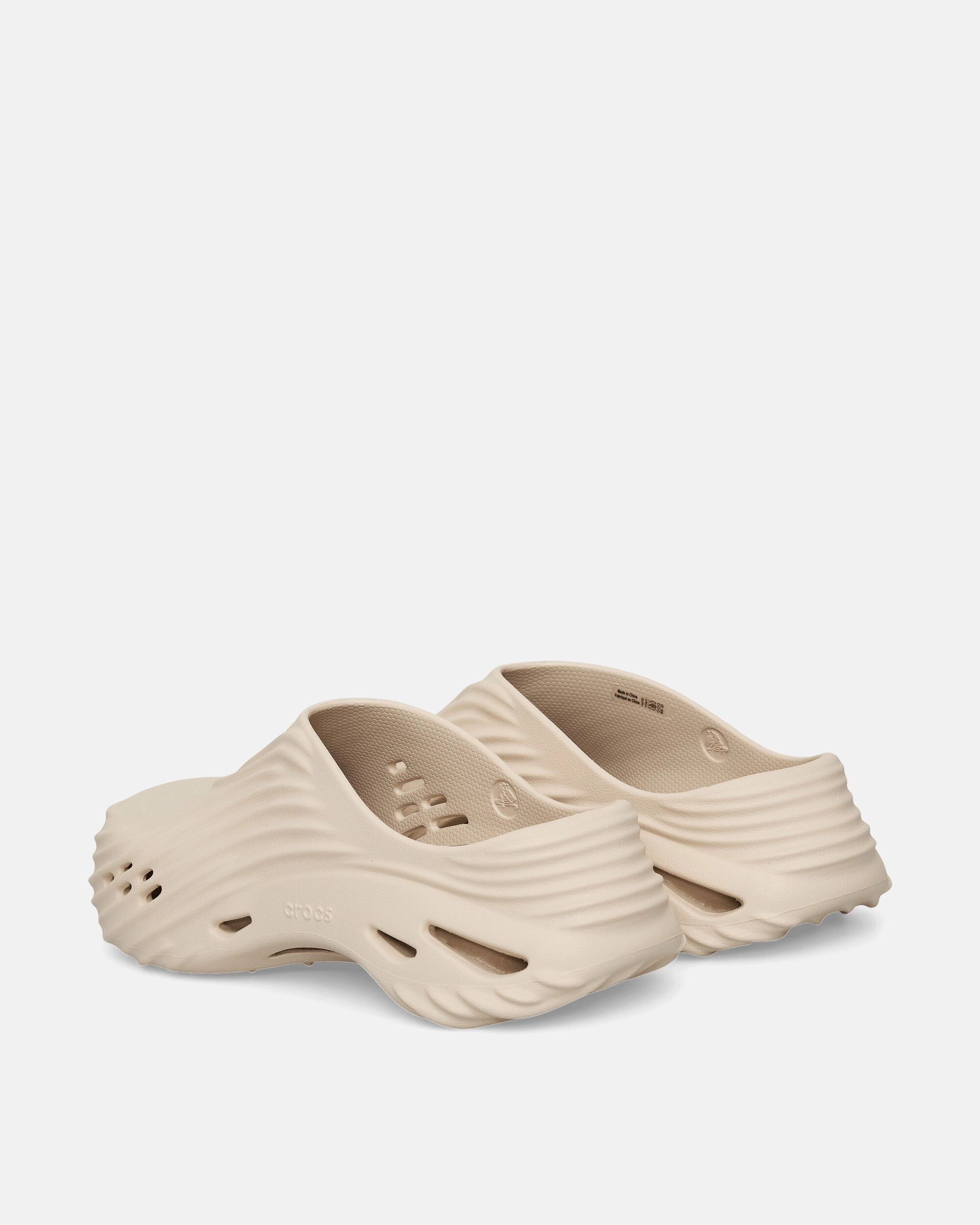 Echo Wave Mules Almond Tint Foam Comfort Clogs