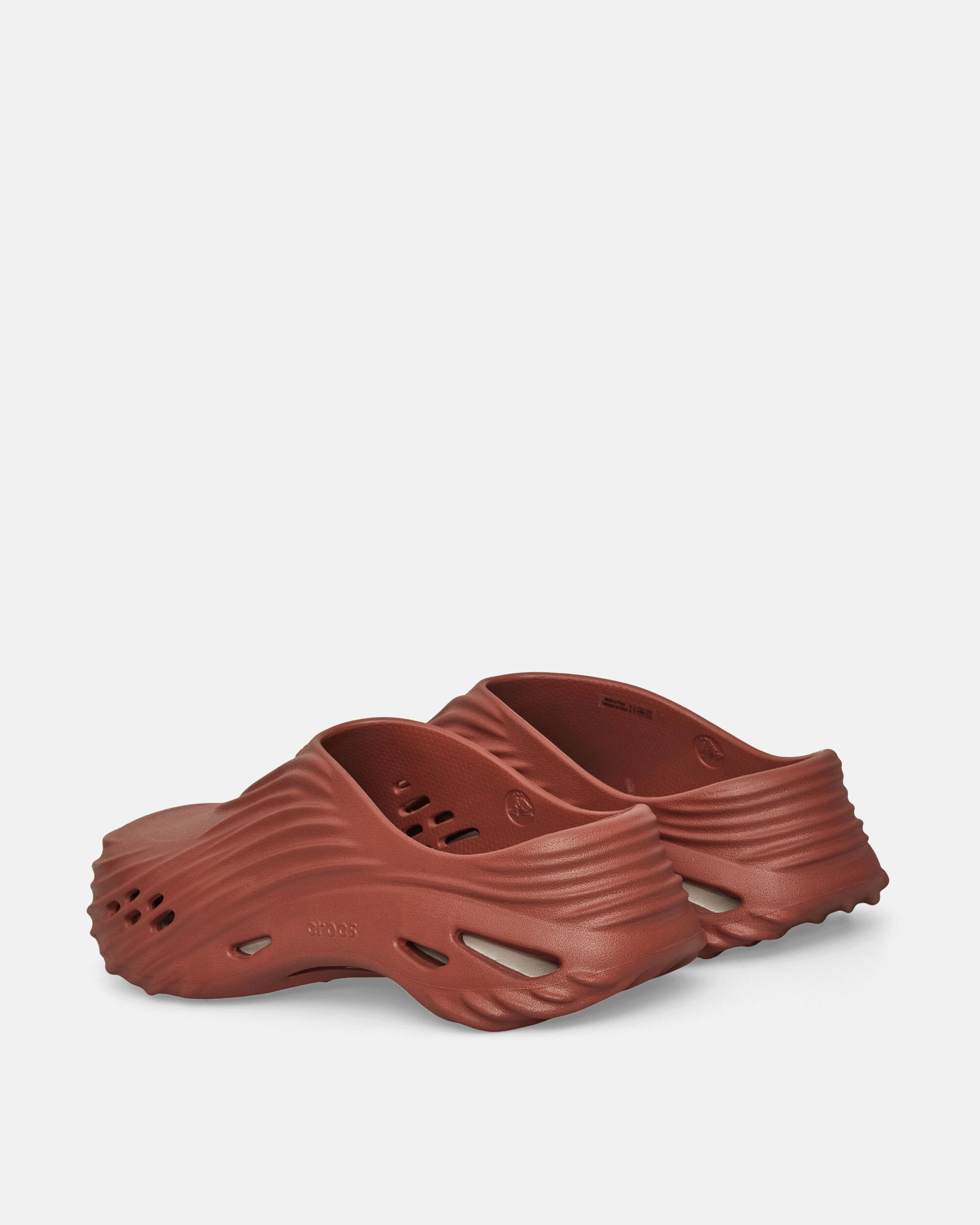Echo Wave Mules Rust Foam Comfort Clogs