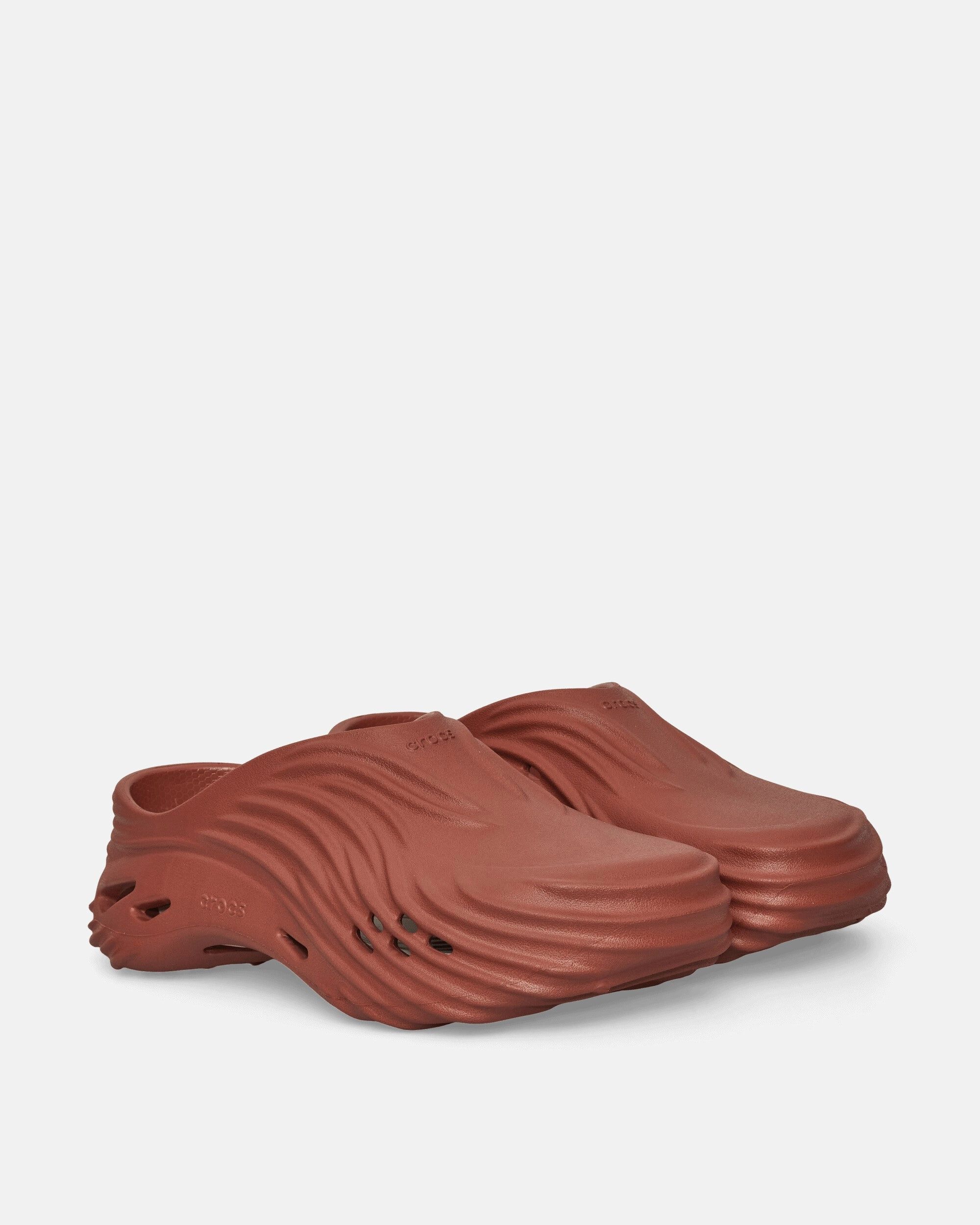 Echo Wave Mules Rust Foam Comfort Clogs