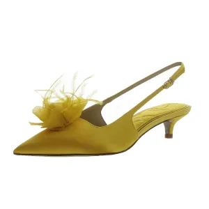 FAYE Womens Slingback Laceless Kitten Heels