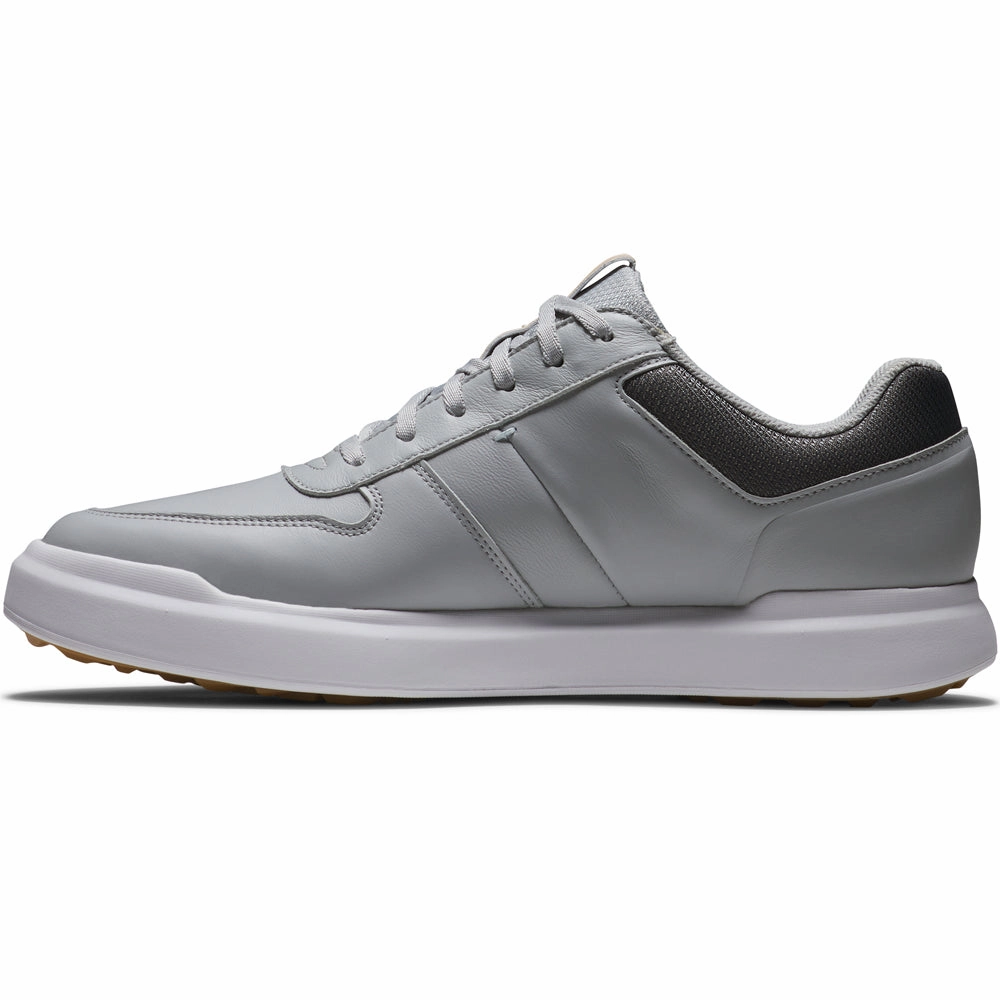 FootJoy Contour Casual Spikeless Shoes - White/Navy/Grey Pro Golf Traction