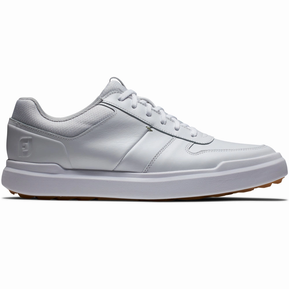 FootJoy Contour Casual Spikeless Waterproof Shoes - White/White/Grey Footjoy golf footwear