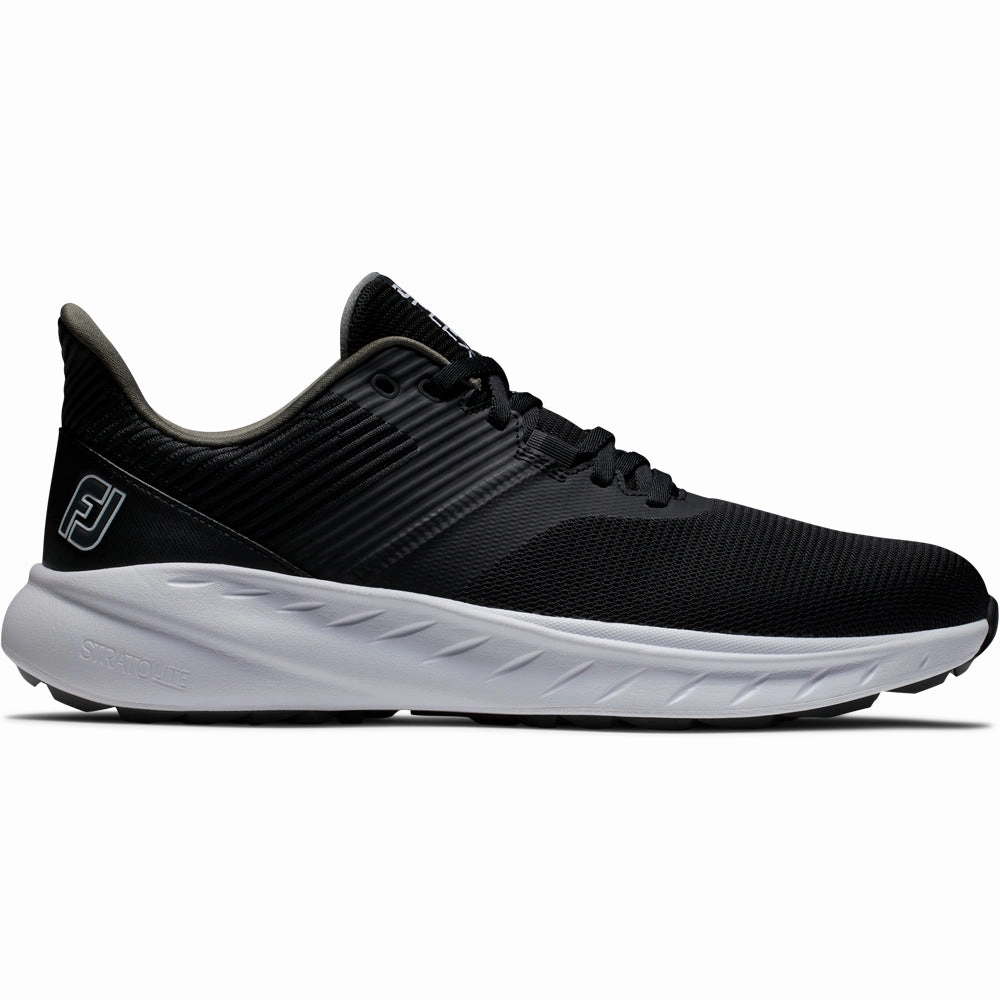FootJoy Flex Spikeless Shoes - Black/Black/White Footjoy golf footwear