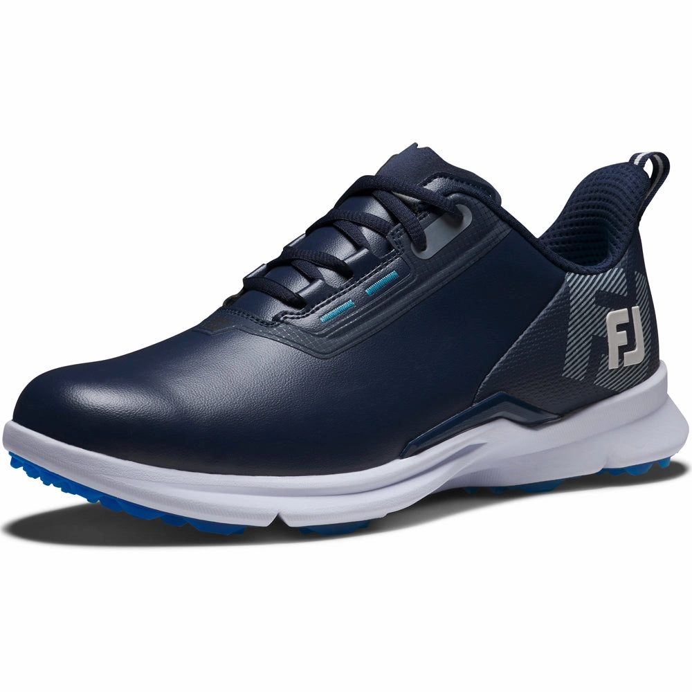 FootJoy Fuel Spikeless Shoes - Navy/White/Blue Pro Golf Traction