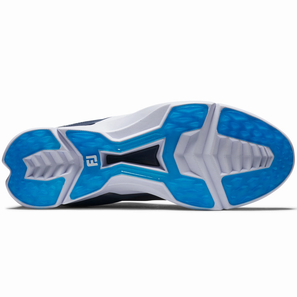FootJoy Fuel Spikeless Shoes - Navy/White/Blue Pro Golf Traction
