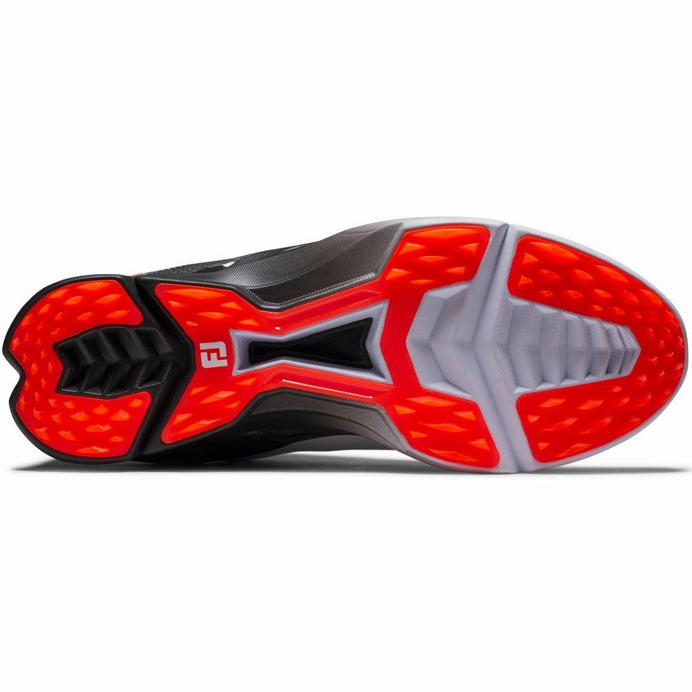 FootJoy Fuel Spikeless Shoes - White/Black/Red Pro Golf Traction