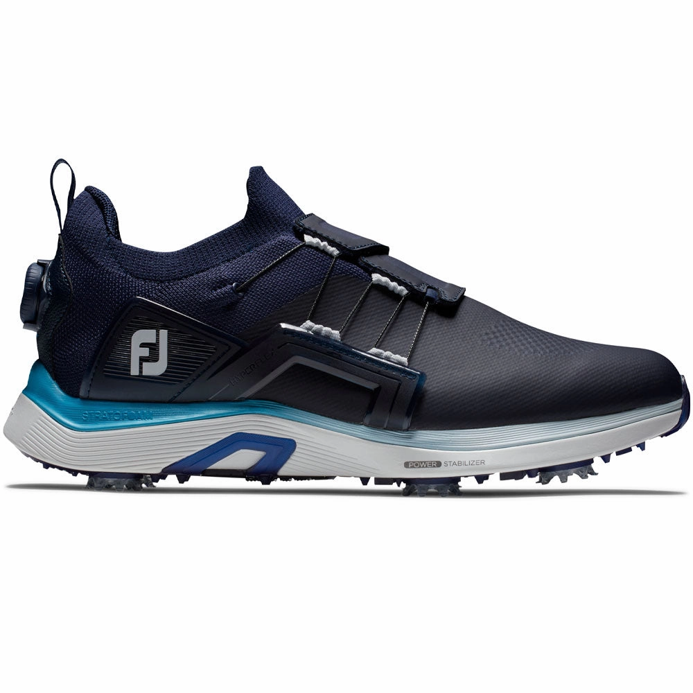 FootJoy Hyperflex BOA Spiked Waterproof Shoes - Navy/Blue/White Footjoy golf footwear