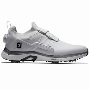 FootJoy Hyperflex BOA Spiked Waterproof Shoes - White/Black Footjoy golf footwear