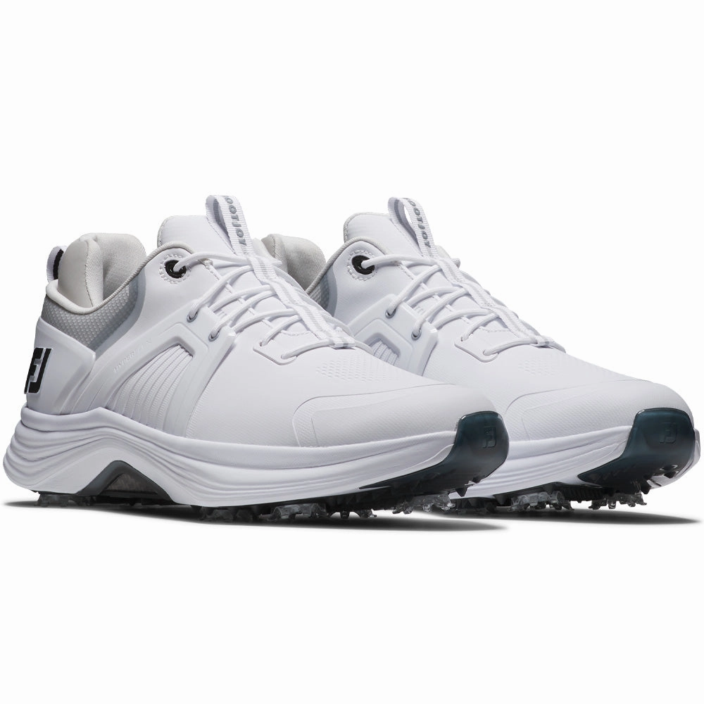 FootJoy Hyperflex Carbon Spiked Waterproof Shoes - White Pro Golf Traction