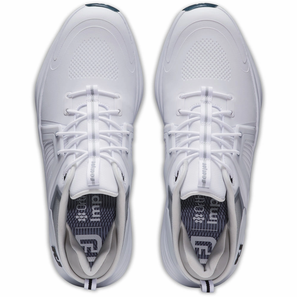 FootJoy Hyperflex Carbon Spiked Waterproof Shoes - White Pro Golf Traction