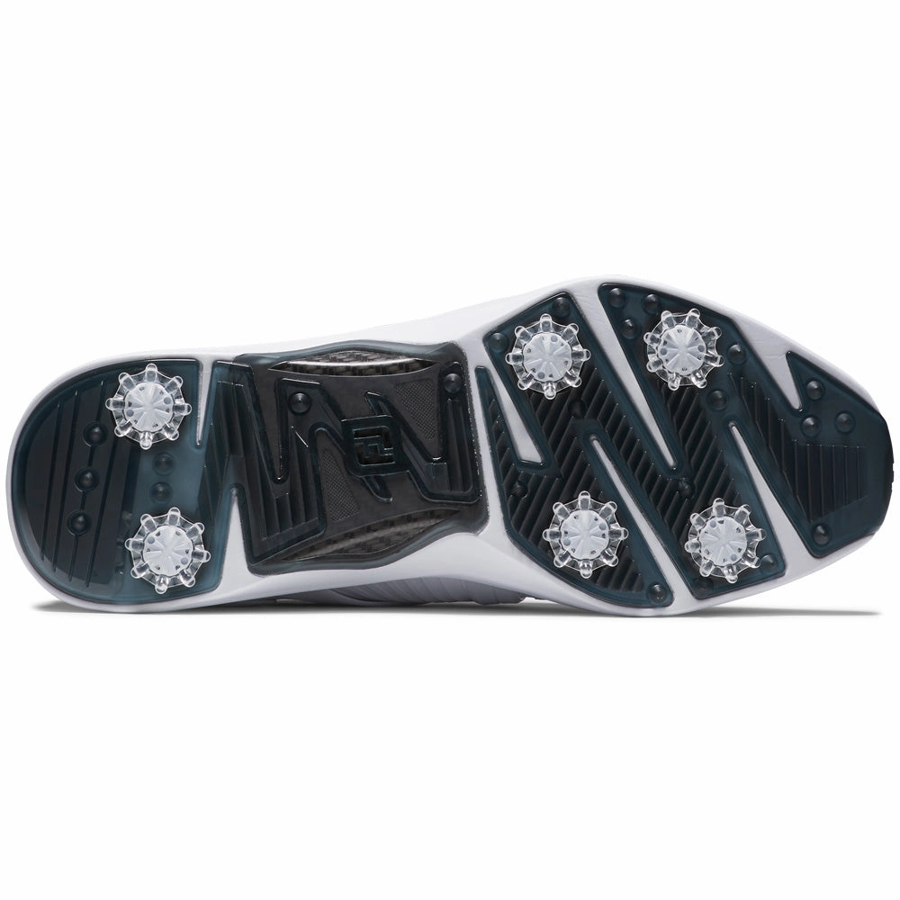 FootJoy Hyperflex Carbon Spiked Waterproof Shoes - White Pro Golf Traction