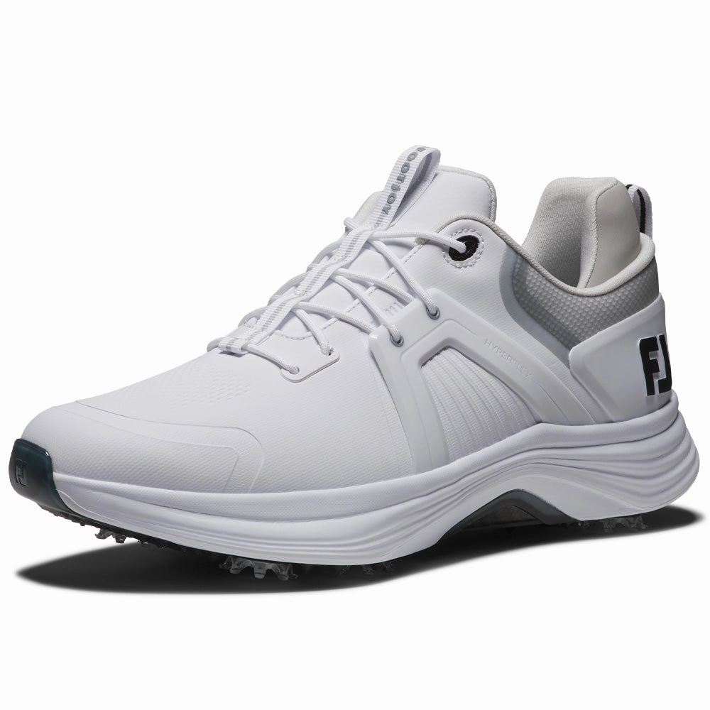 FootJoy Hyperflex Carbon Spiked Waterproof Shoes - White Pro Golf Traction