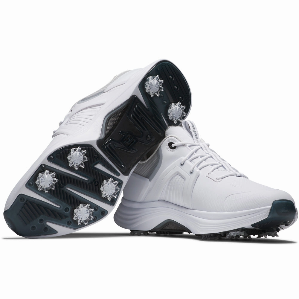 FootJoy Hyperflex Carbon Spiked Waterproof Shoes - White Pro Golf Traction