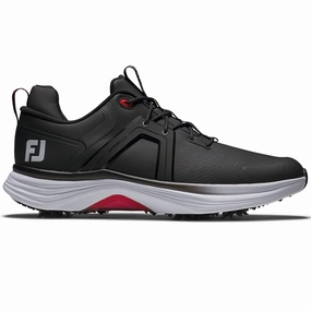 FootJoy Hyperflex Spiked Waterproof Shoes - Black/White/Red Footjoy golf footwear