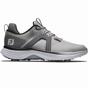 FootJoy Hyperflex Spiked Waterproof Shoes - Grey/White/Charcoal Footjoy golf footwear