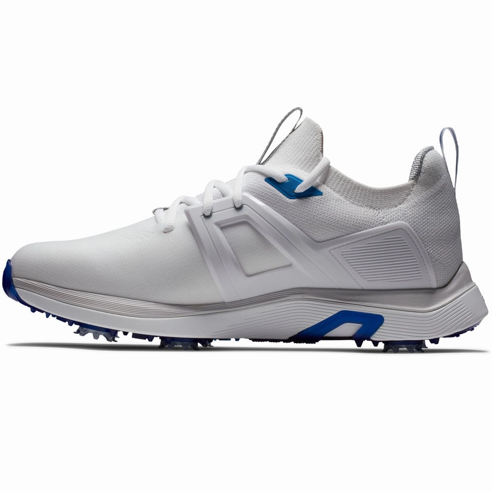 FootJoy Hyperflex Spiked Waterproof Shoes - White/Grey Pro Golf Traction