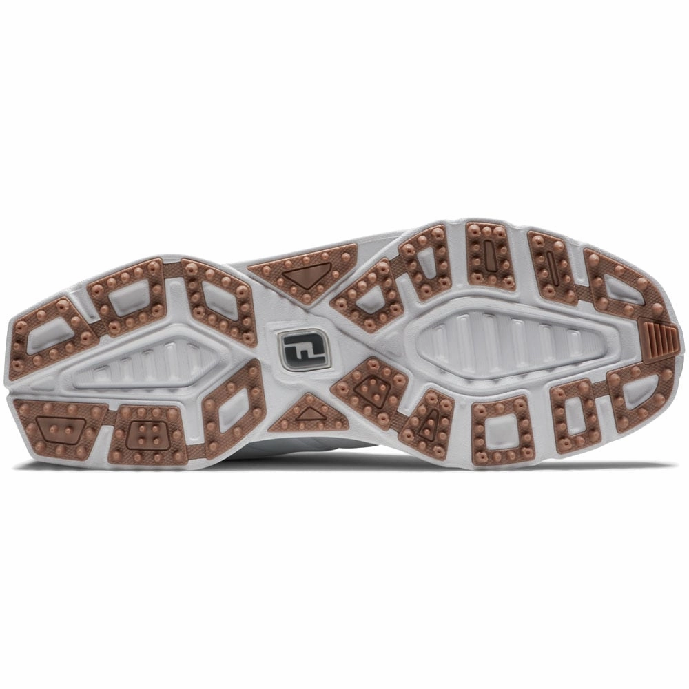 FootJoy Ladies Pro SL Spikeless Shoes - White/Rose Pro Golf Traction