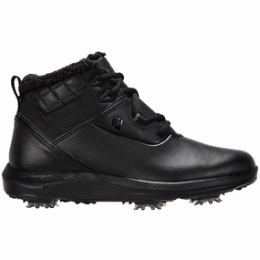 FootJoy Ladies Stormwalker Waterproof Spiked Boots - Black Footjoy golf footwear