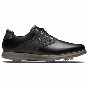 FootJoy Ladies Traditions Spiked Shoes - Black Footjoy golf footwear
