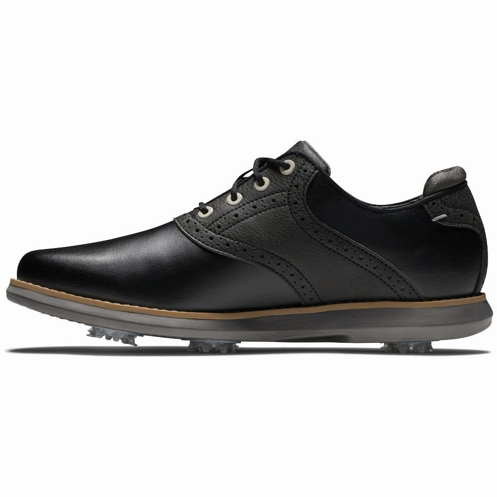 FootJoy Ladies Traditions Spiked Shoes - Black Pro Golf Traction