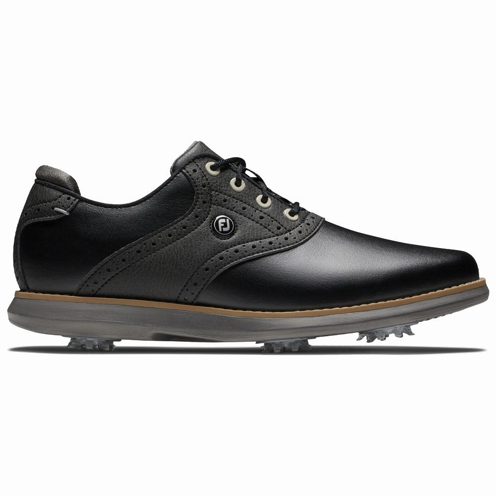 FootJoy Ladies Traditions Spiked Shoes - Black Footjoy golf footwear