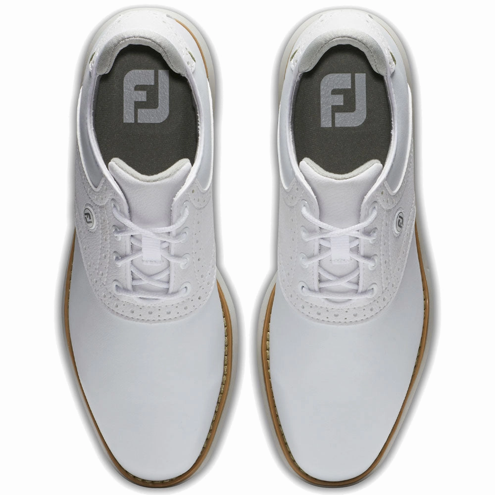 FootJoy Ladies Traditions Spiked Shoes - White Pro Golf Traction