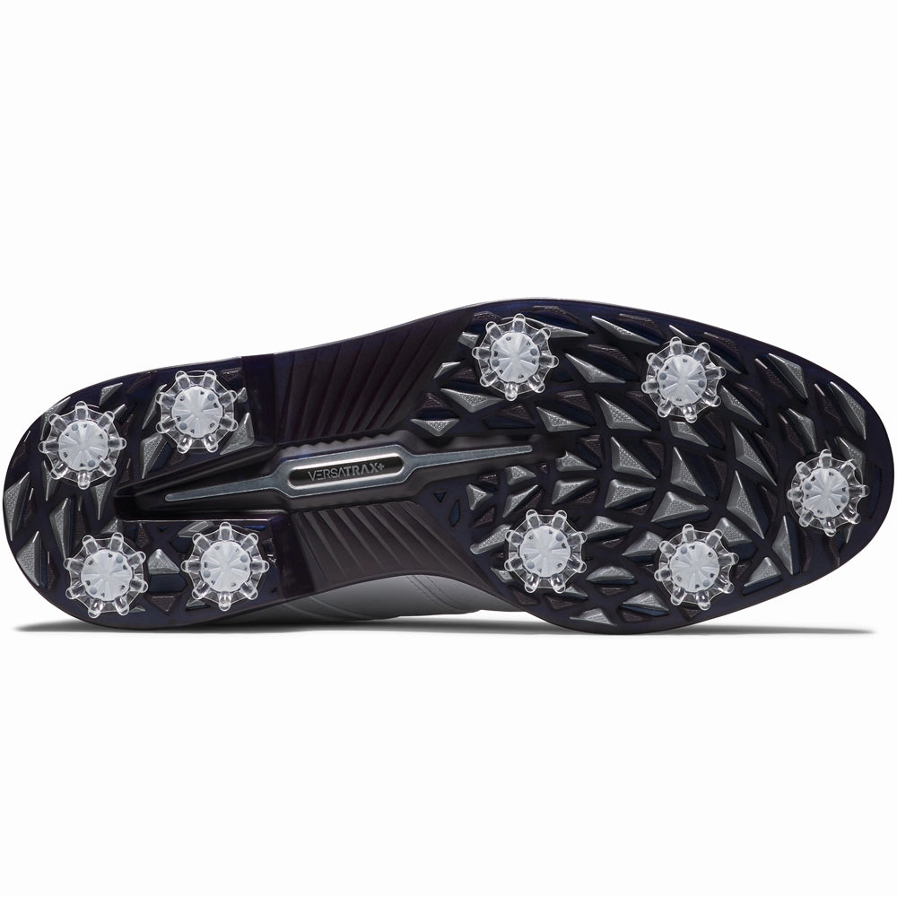 FootJoy Packard Spiked Shoes - White/Pink/Navy Pro Golf Traction
