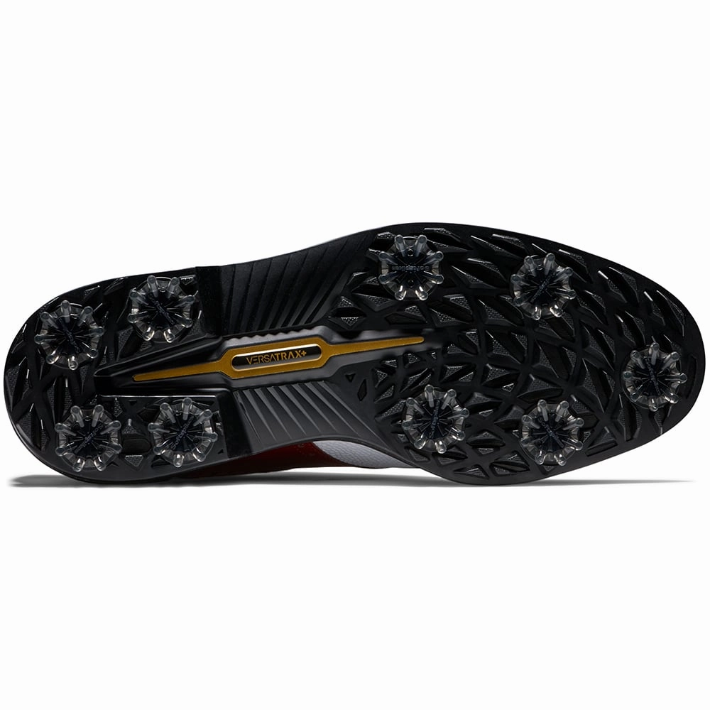 FootJoy Premiere 100 Year Celebration Limited Edition Spiked Waterproof Shoes - White/Red/Blue Pro Golf Traction