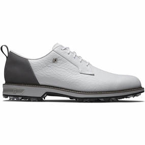 FootJoy Premiere Field LX Spiked Waterproof Shoes - White/Dk.Grey/Grey Footjoy golf footwear