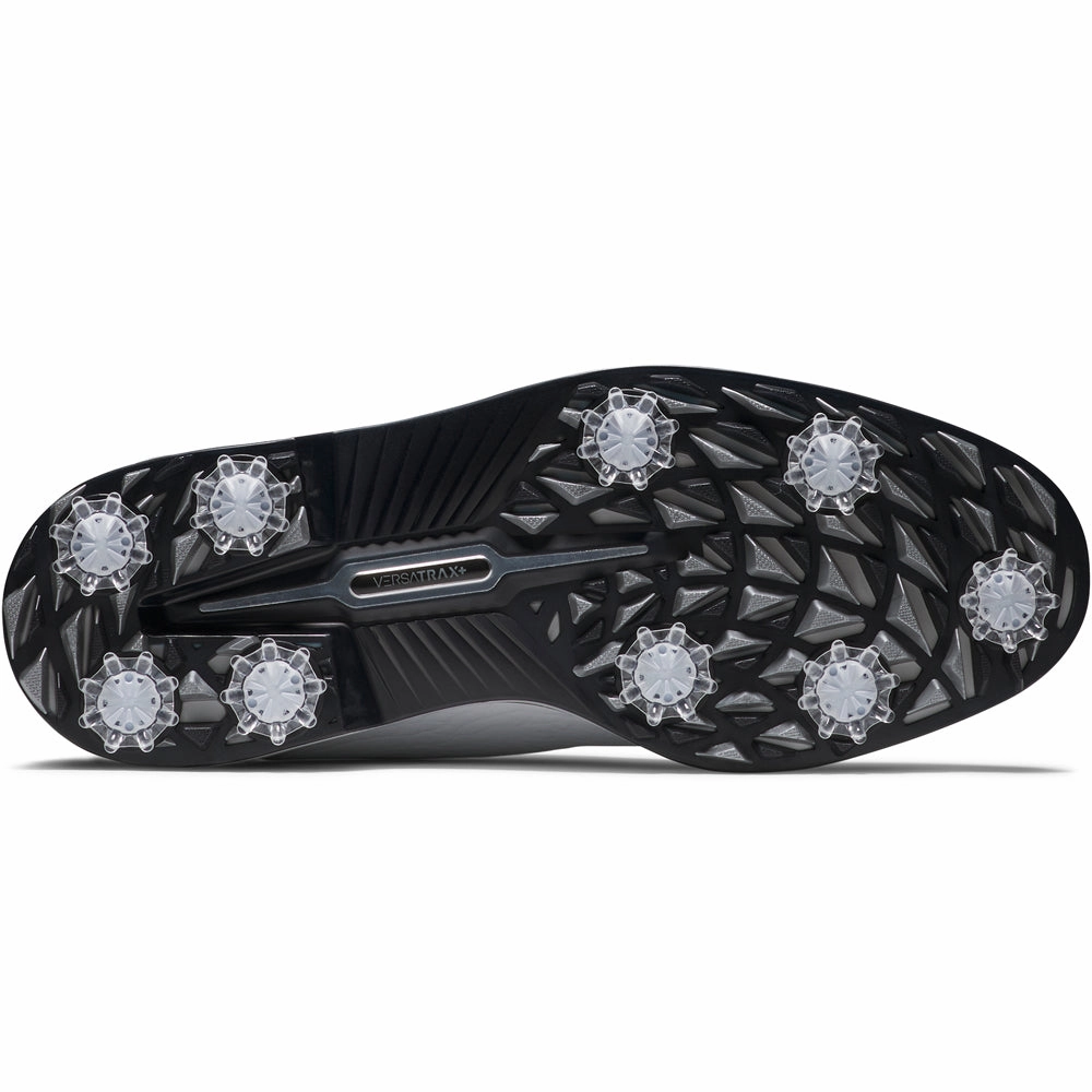 FootJoy Premiere Field LX Spiked Waterproof Shoes - White/Dk.Grey/Grey Pro Golf Traction