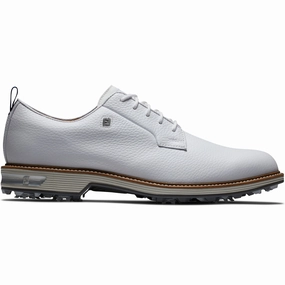FootJoy Premiere Field Spiked Shoes - White/White/Grey Footjoy golf footwear