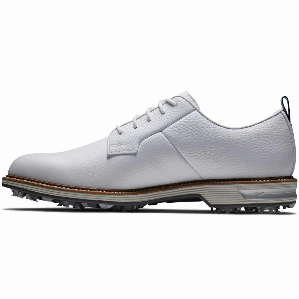 FootJoy Premiere Field Spiked Shoes - White/White/Grey Pro Golf Traction