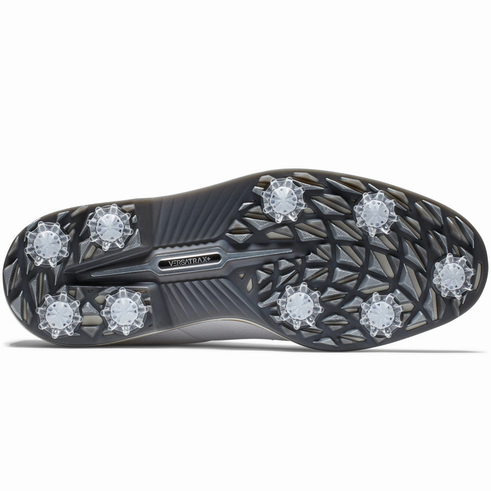 FootJoy Premiere Field Spiked Shoes - White/White/Grey Pro Golf Traction