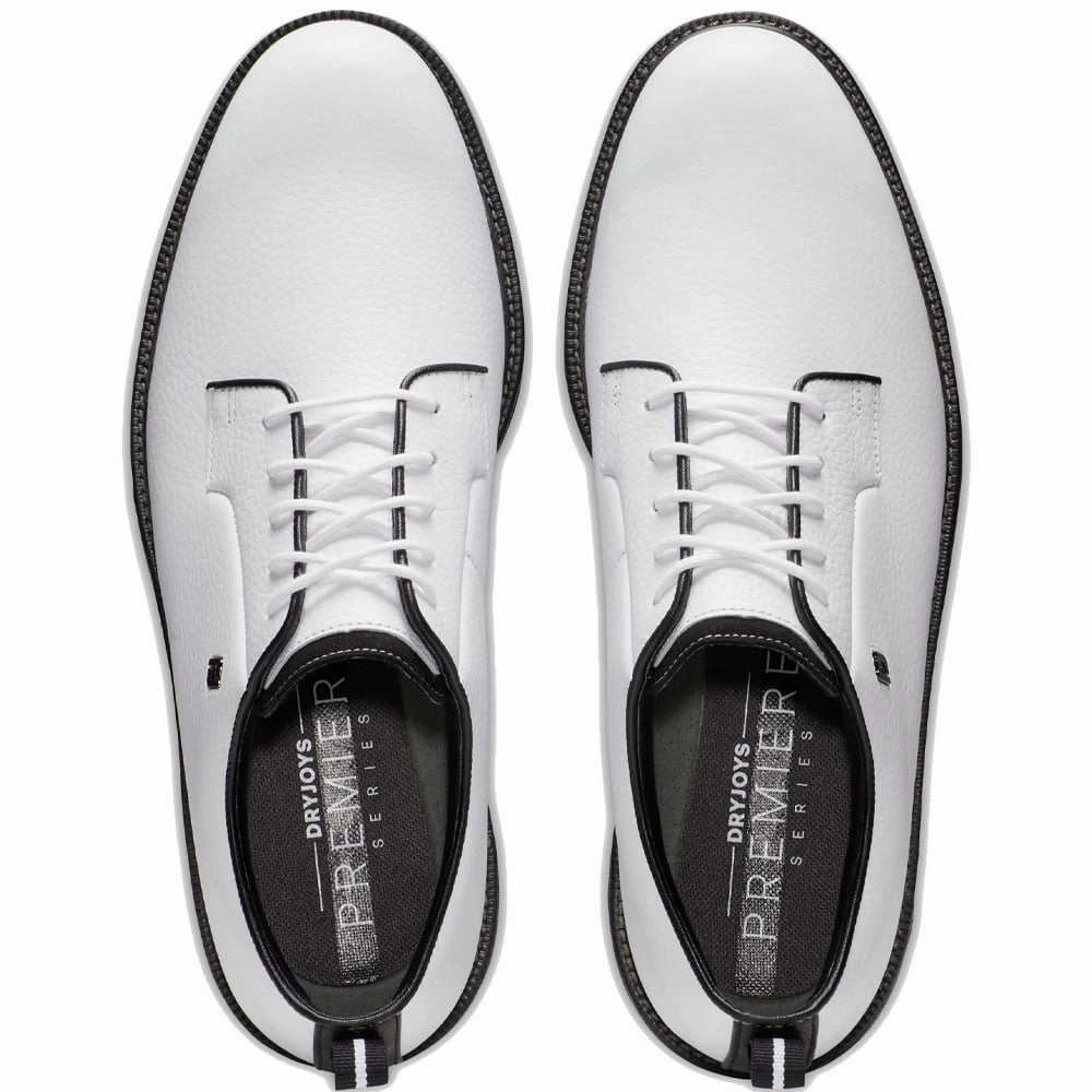 FootJoy Premiere Series Field Spikeless Waterproof Shoes - White/Black Pro Golf Traction