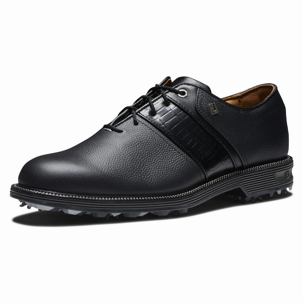 FootJoy Premiere Series Packard Spiked Waterproof Shoes - Black Pro Golf Traction