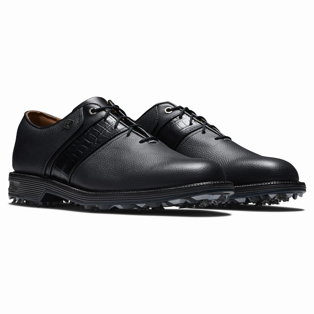 FootJoy Premiere Series Packard Spiked Waterproof Shoes - Black Pro Golf Traction