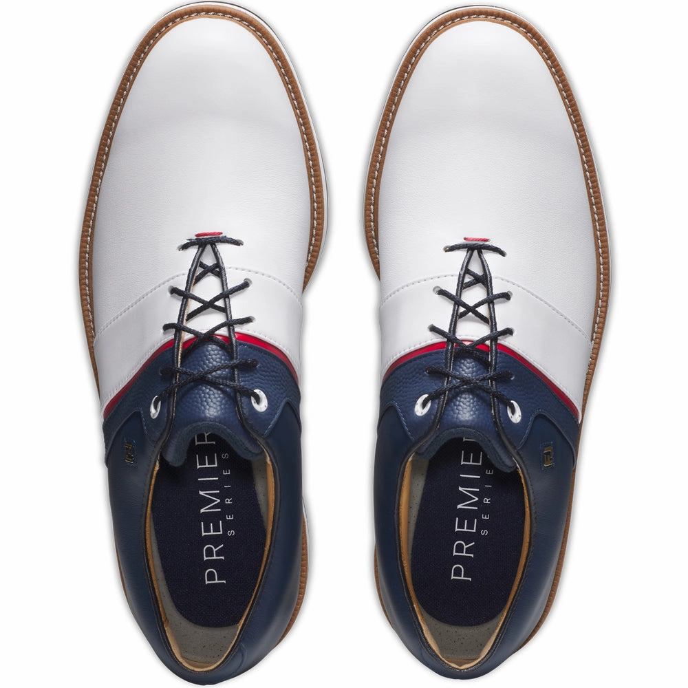 FootJoy Premiere Series Packard Spiked Waterproof Shoes - Liberty Navy Pro Golf Traction