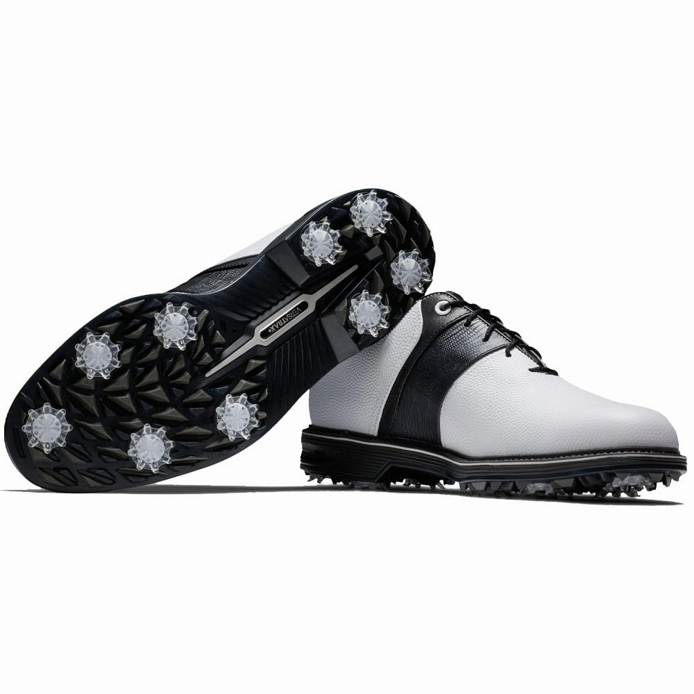 FootJoy Premiere Series Packard Spiked Waterproof Shoes - White/Black Pro Golf Traction